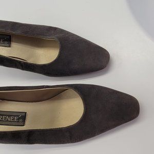 Gray Suede Pumps